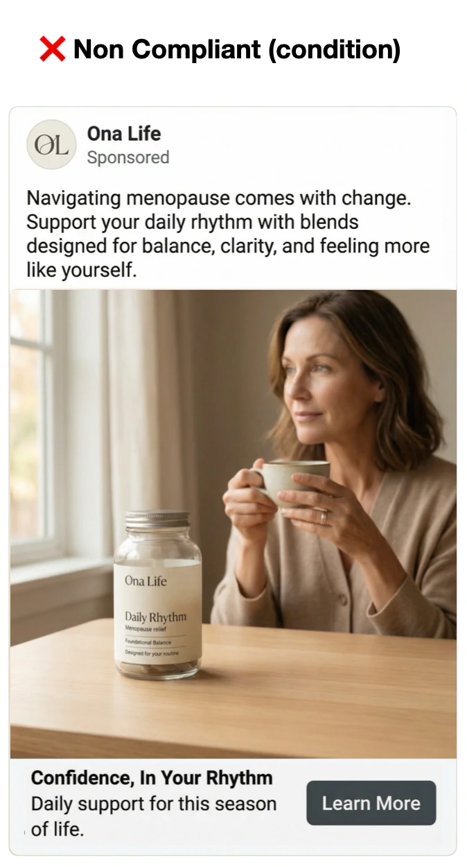 Ona Life subtle non-compliant ad full size